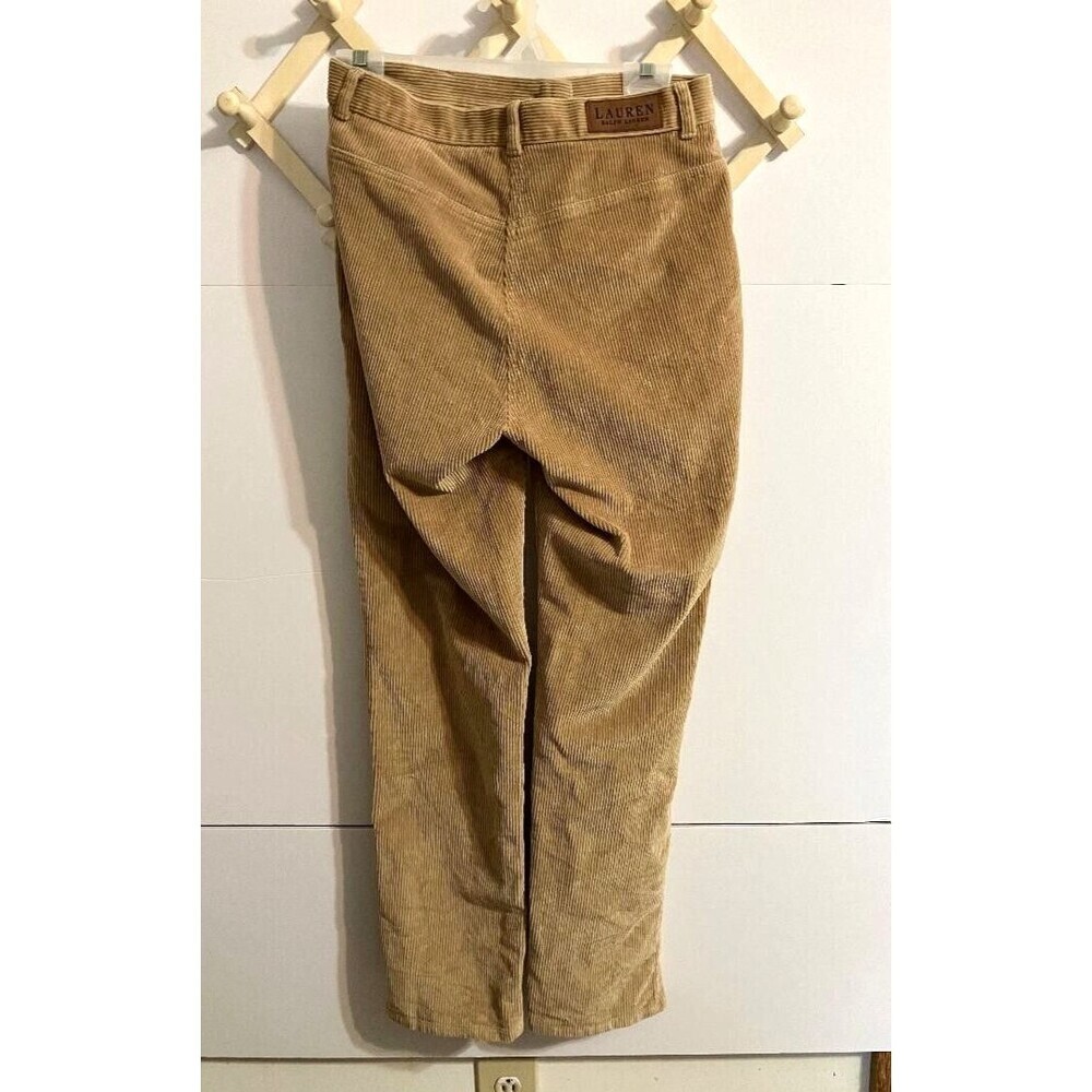 Lauren Ralph Lauren Girls Corduroy Pants‎ Beige 8 Preppy School Aesthetic Chic - Picture 4 of 11